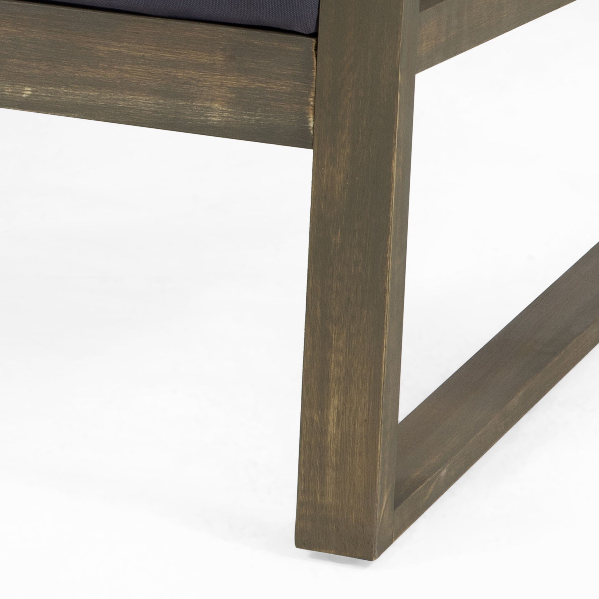 Samwell - Club Chair Outdoor Seating Acacia Wood - Dark Gray