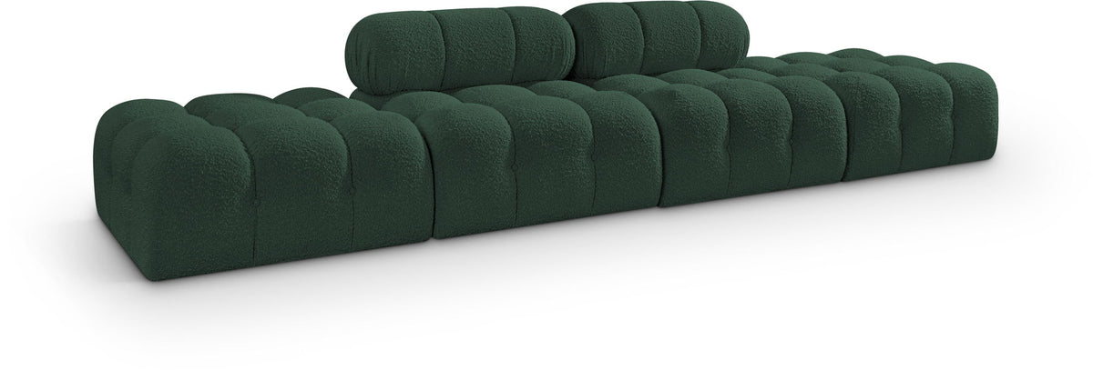 Ames - 4 Piece Boucle Upholstered Modular Sofa With 2 Backless Seats