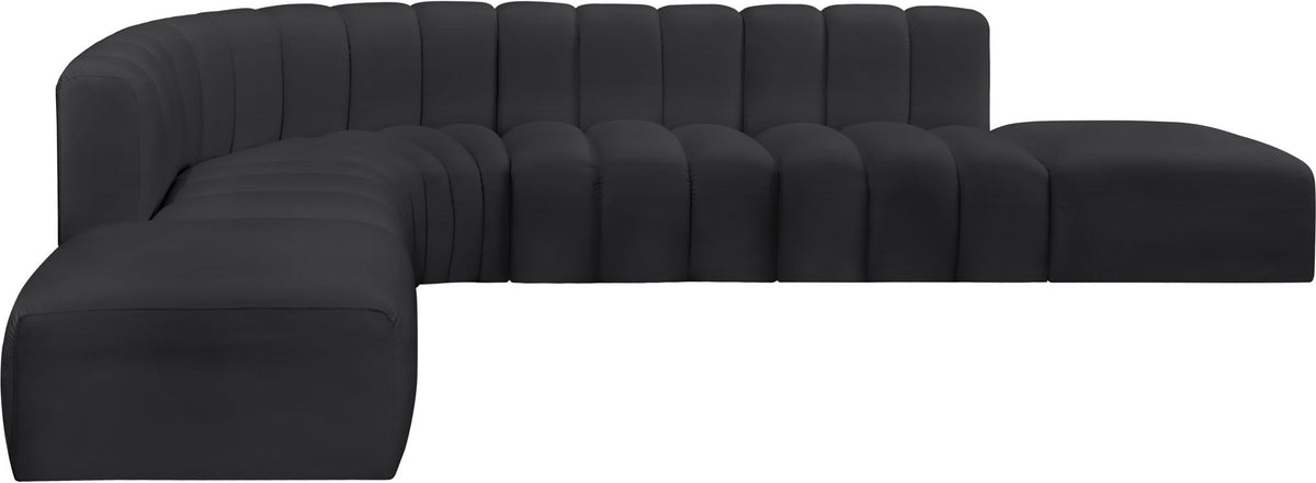 Arc - Faux Leather 7 Piece Corner Modular Sofa
