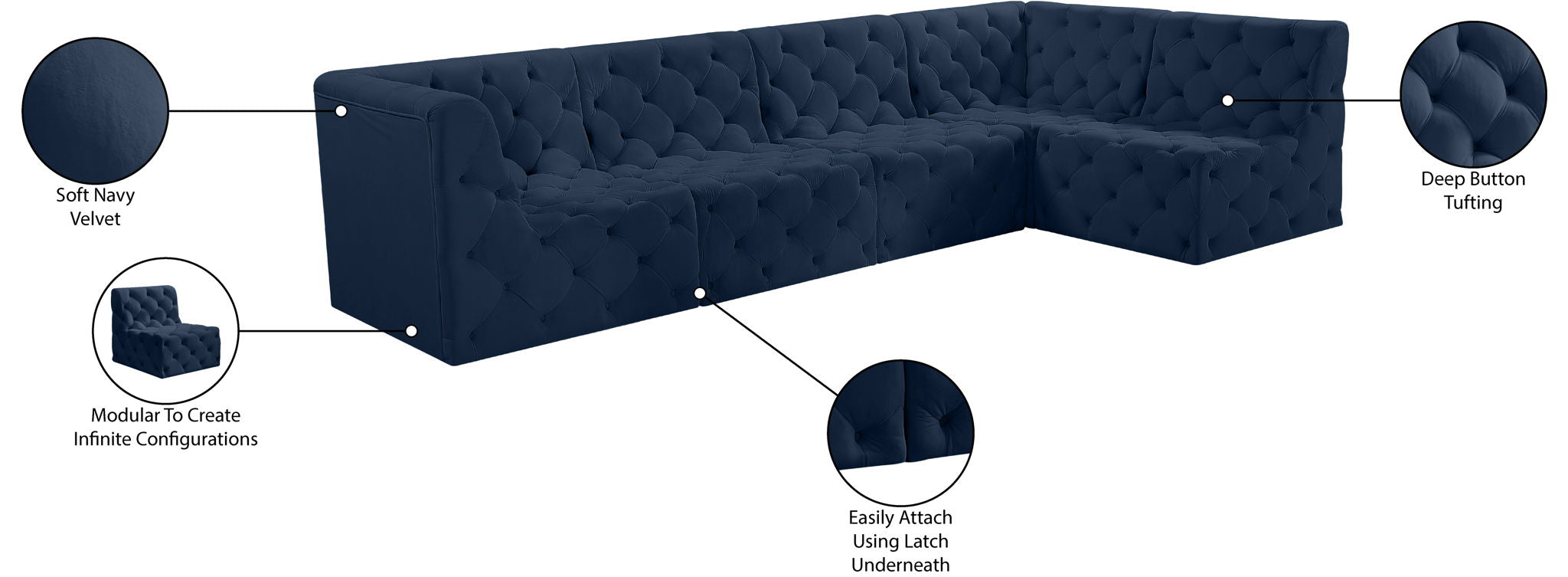 Tuft - 5 Piece Modular Sectional