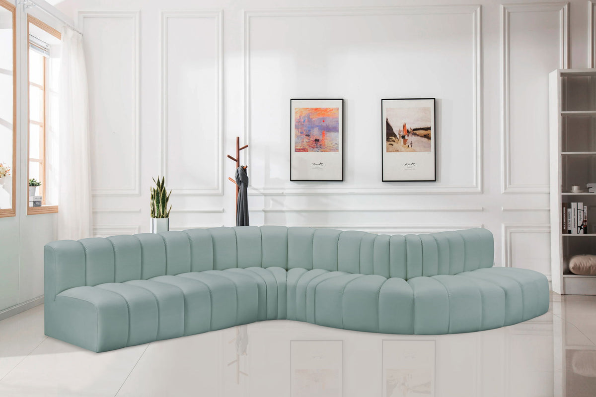 Arc - Faux Leather 7 Piece Modular Sofa