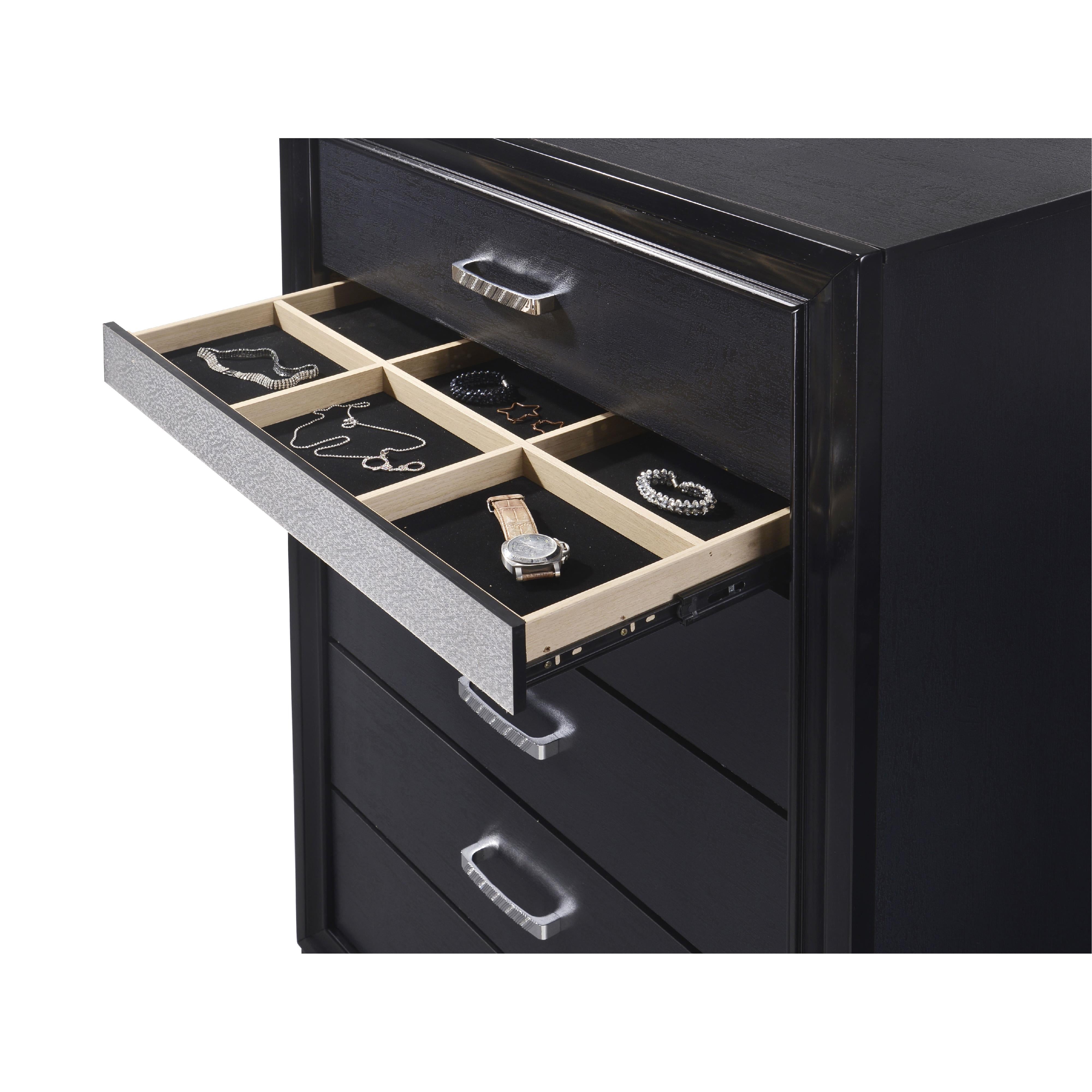 Diamond Modern Furniture COA Miranda 5-Drawer Chest 206365 IMAGE 11