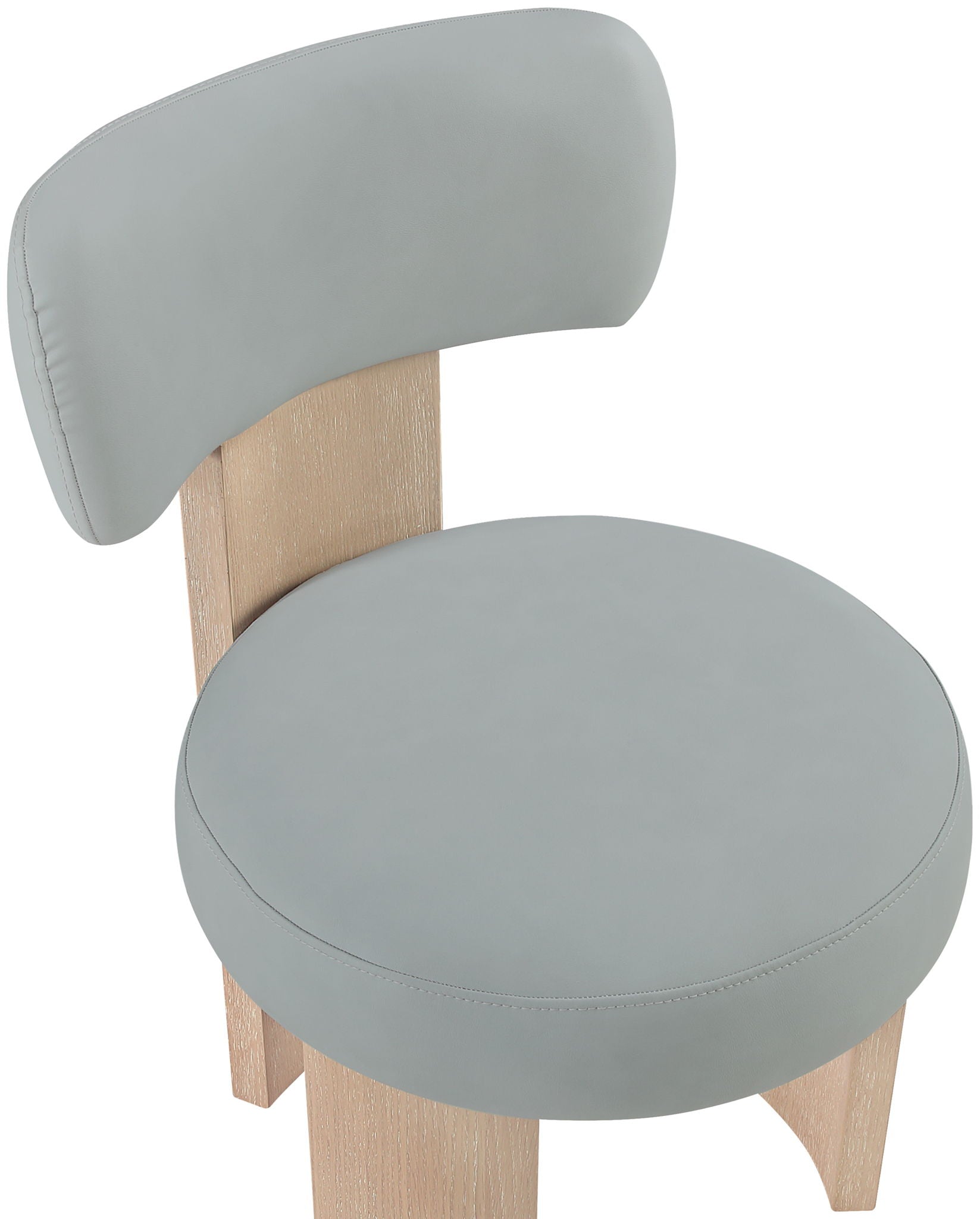 Atelier - Vegan Leather Upholstered Dining Chair (Set of 2) - Painted Natural Frame