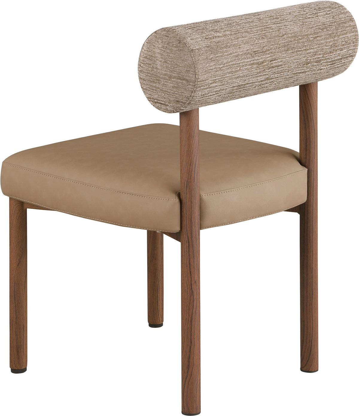 Paramo - Chenille Fabric and Vegan Leather Upholstered Dining Chair