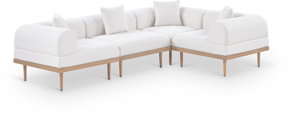 Laguna - 4 Piece 106.5" Upholstered Outdoor Patio Modular Sectional