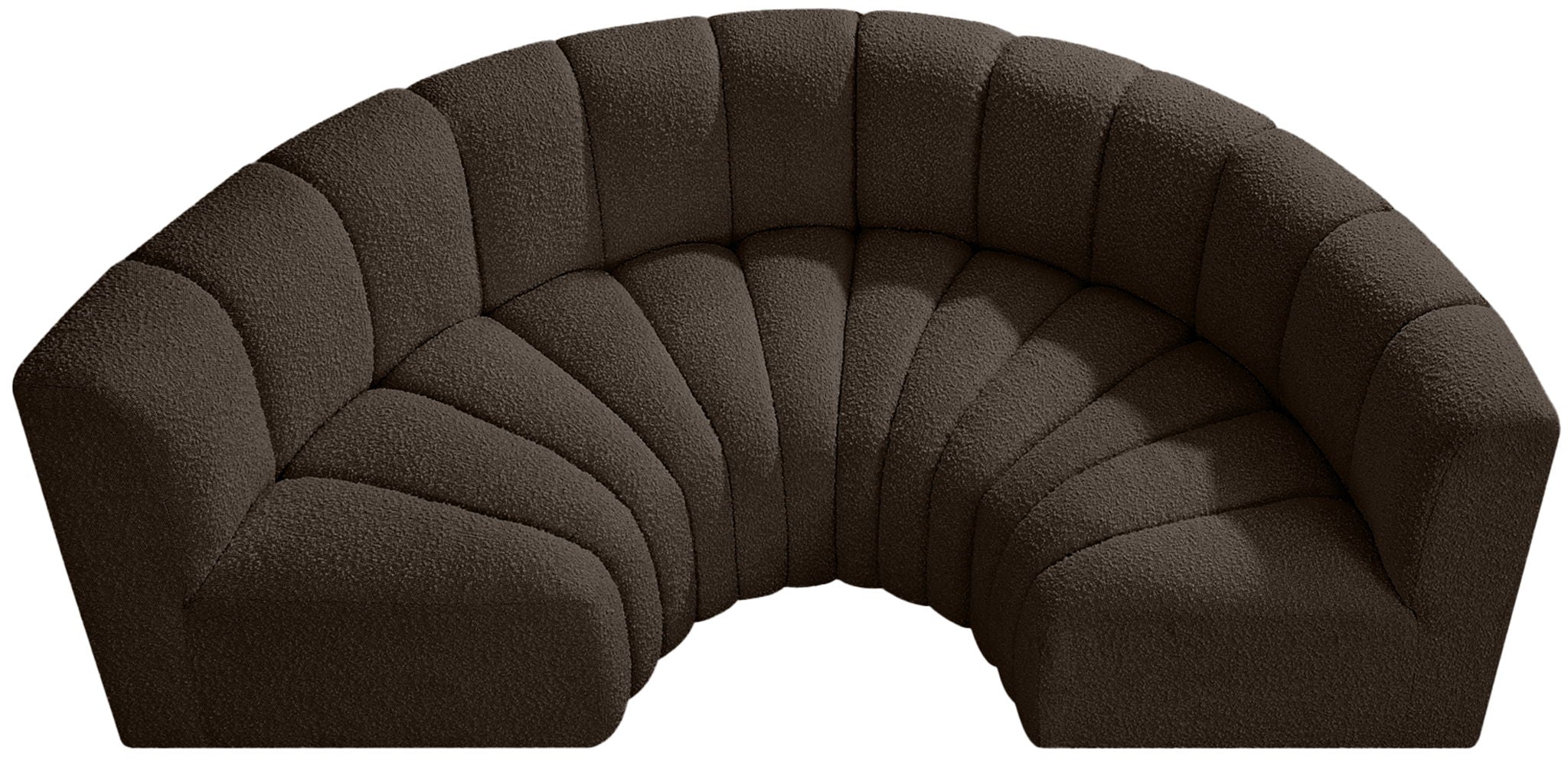 Arc - Boucle Fabric 4 Piece U-Shaped Modular Sofa