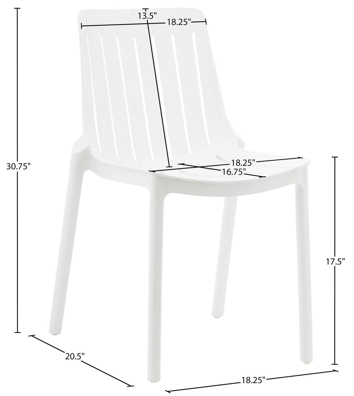 Marilla - Polypropylene Outdoor Patio Dining Chair (Set of 4)