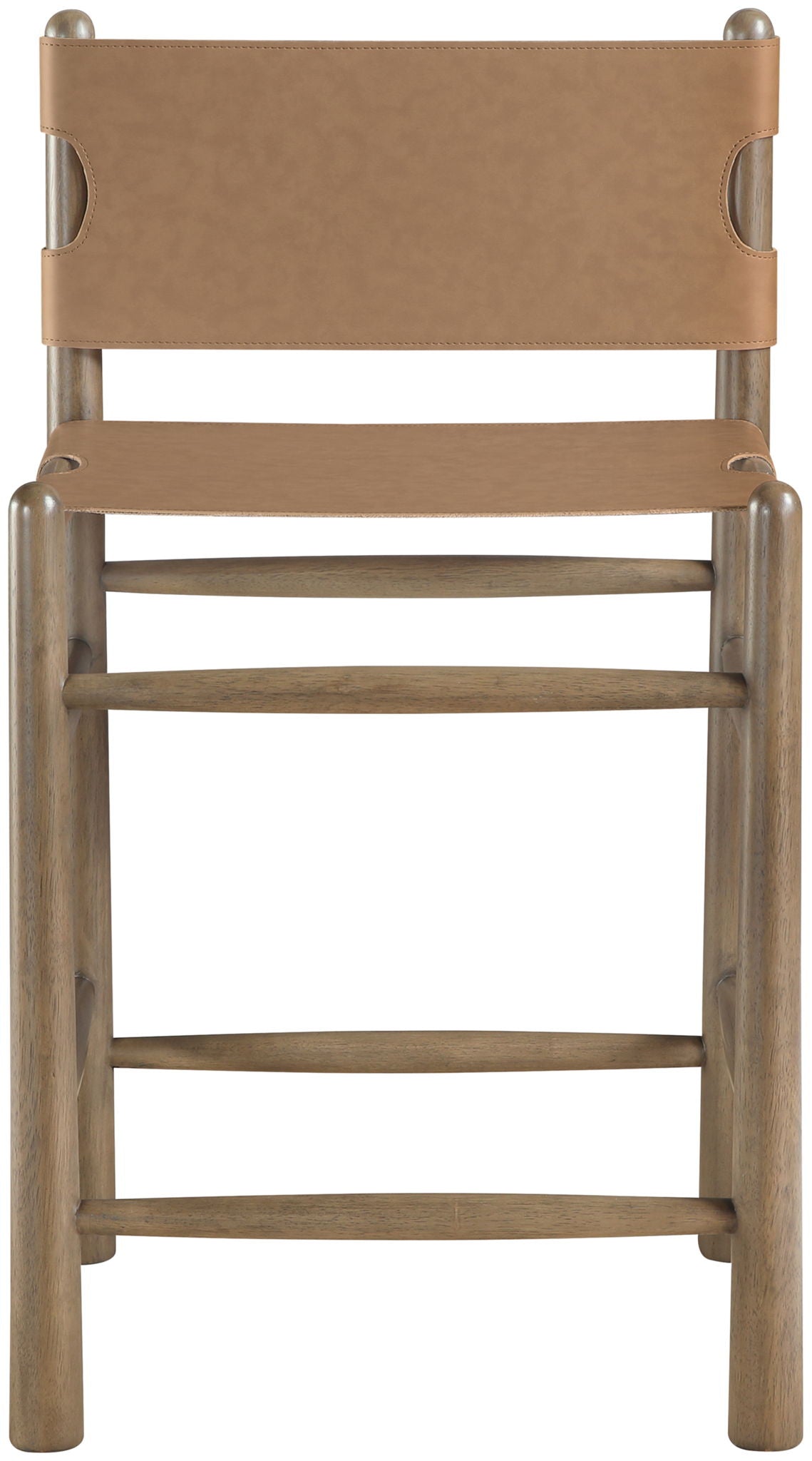 Santos - Upholstered Counter Stool With Stained Brown Base