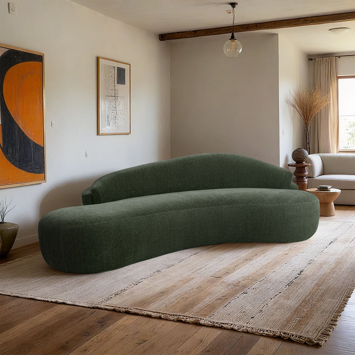 Caspian - Chenille Fabric Upholstered Sofa