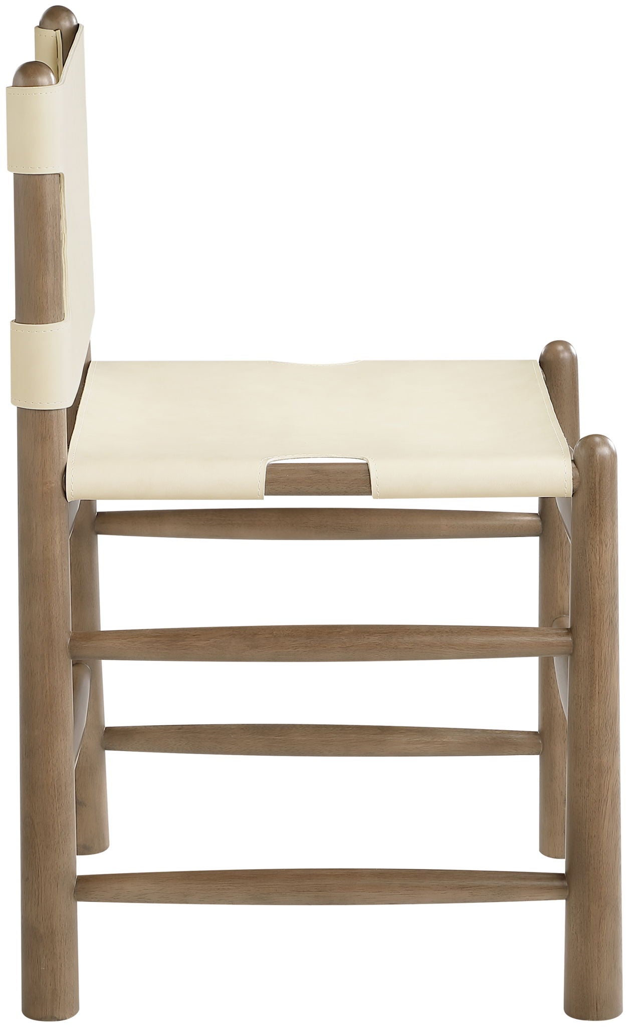 Santos - Vegan Leather Upholstered Dining Chair With Stained Brown Base (Set of 2)