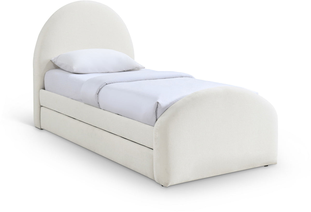 Andaz - Chenille Fabric Upholstered Trundle Bed