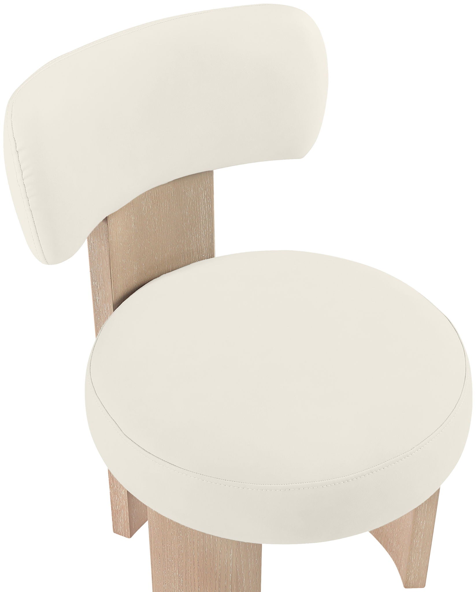 Atelier - Vegan Leather Upholstered Dining Chair (Set of 2) - Painted Natural Frame