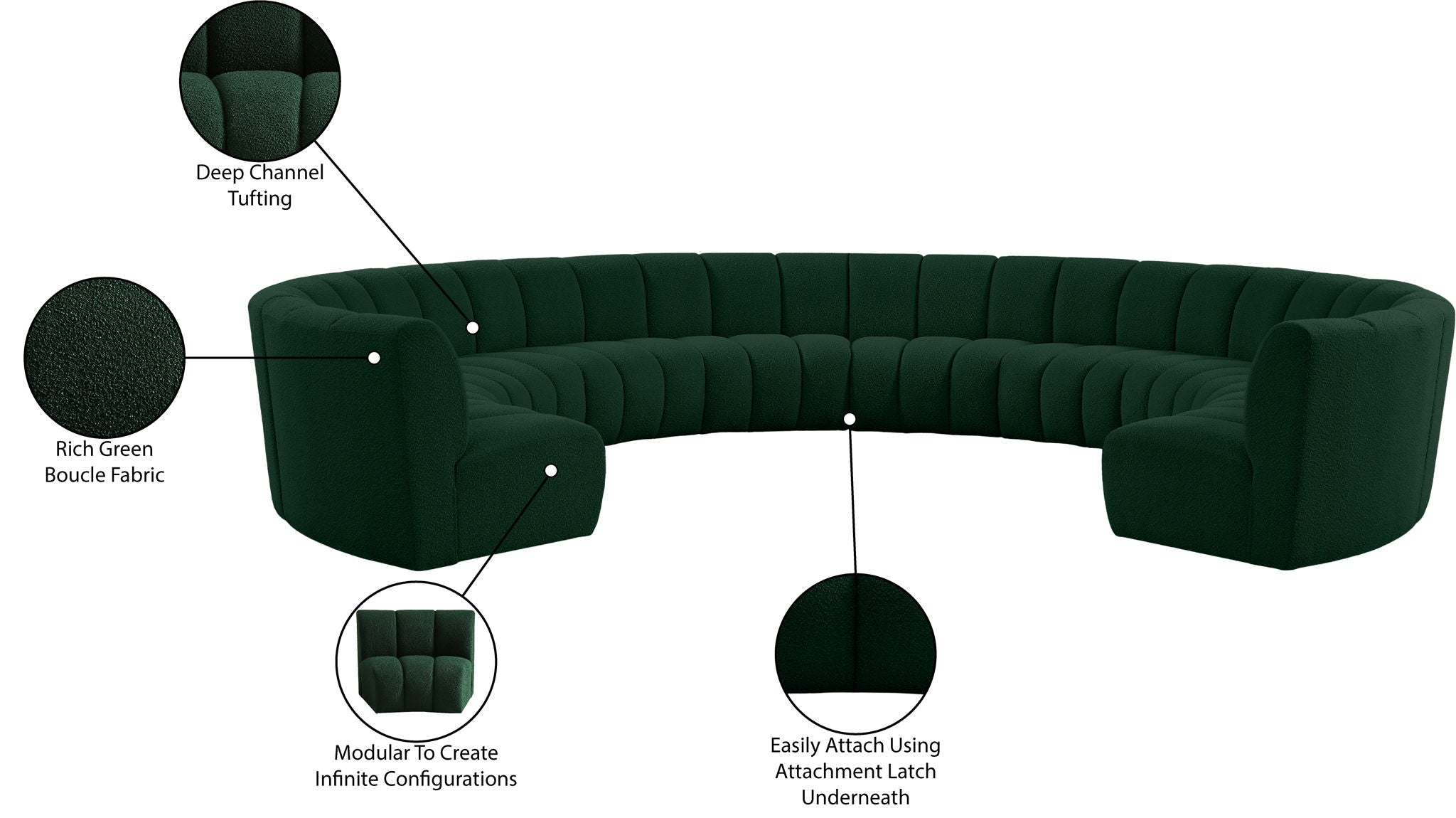 Infinity - 10 Piece Boucle Modular Sectional