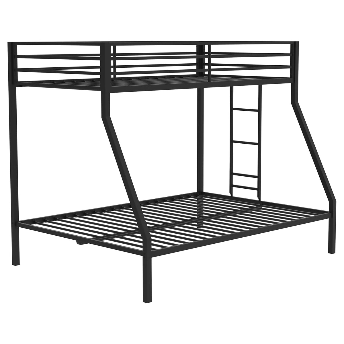 Alevera-Over- Steel Bunk Bed with Ladder Matte Black