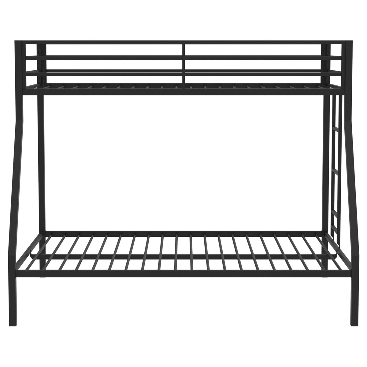 Alevera-Over- Steel Bunk Bed with Ladder Matte Black