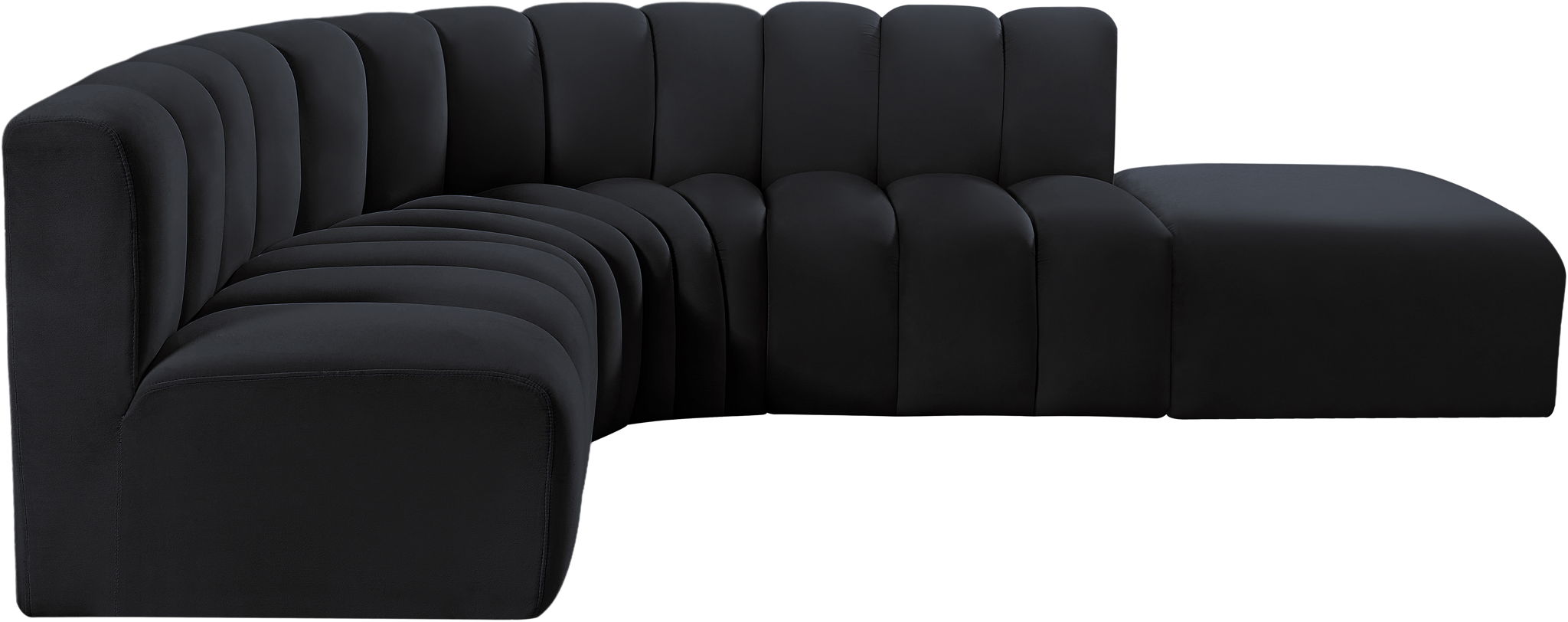 Arc - Velvet 5 Piece Corner Modular Sofa