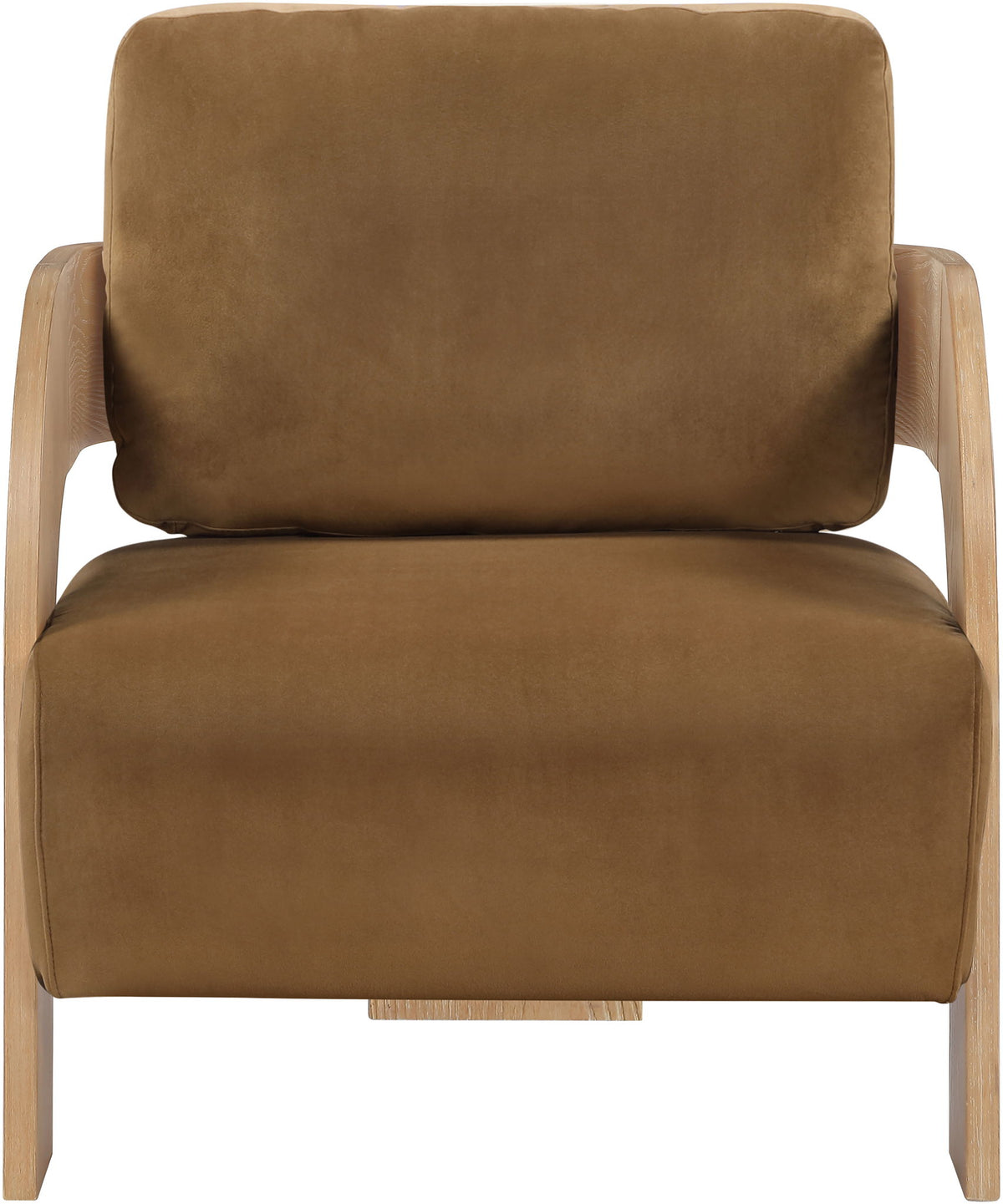Cedra - Velvet Performance Fabric Upholstered Accent Chair - Natural Frame