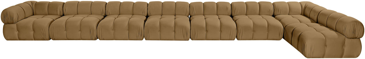 Orin - Velvet Performance Fabric Upholstered 8 Piece L-Shaped Sectional