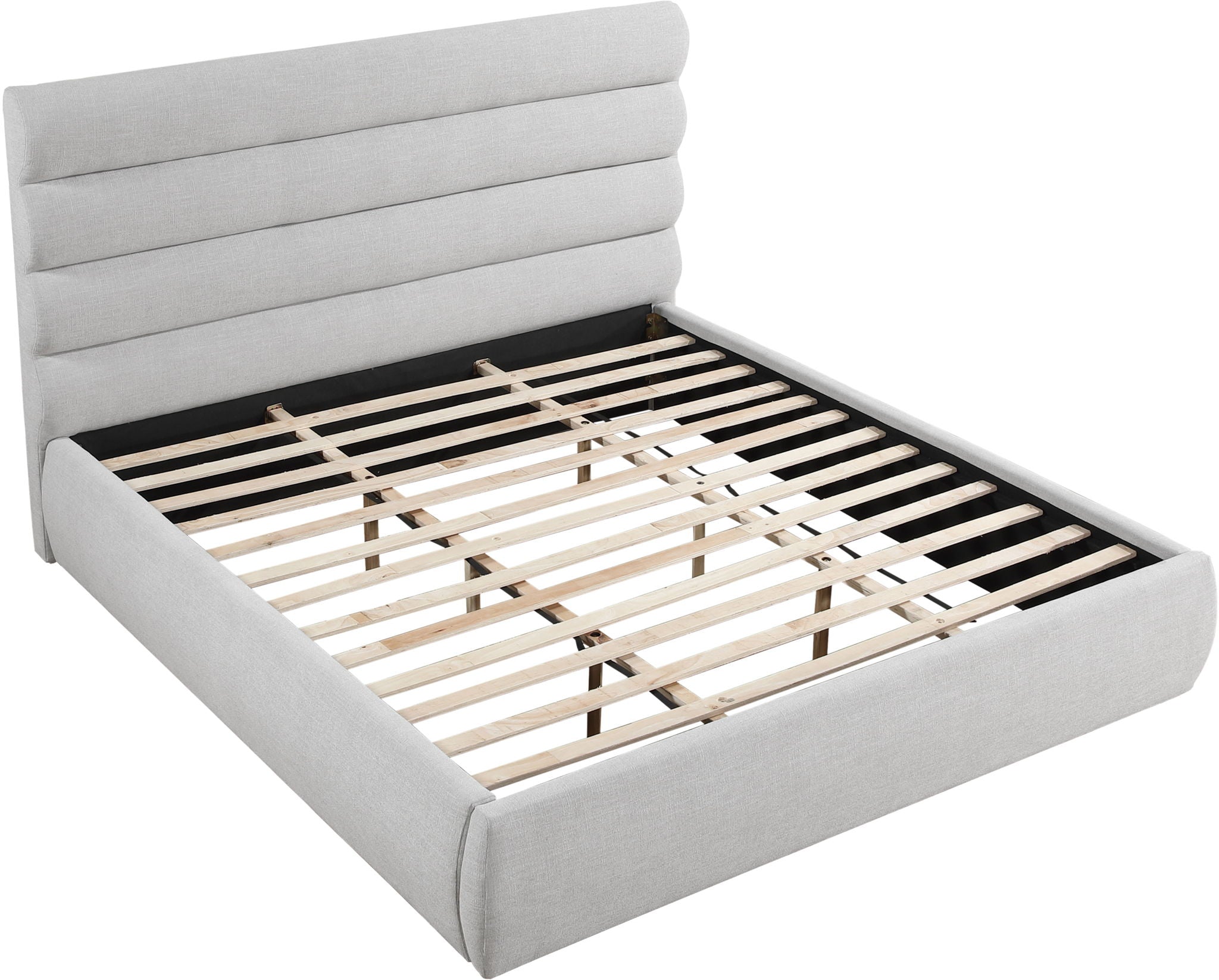 Adam - Linen Fabric Bed With 52" Headboard