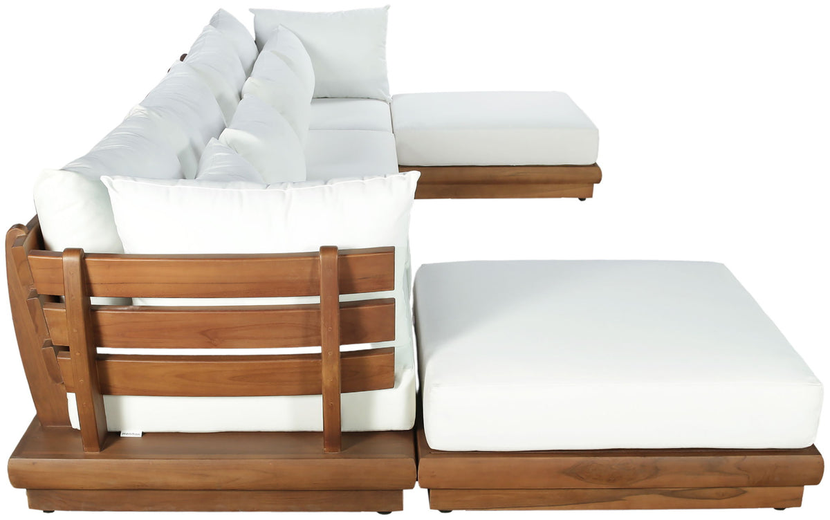 Mirella - 6 Piece Water Resistant Fabric Upholstered Outdoor Patio Modular Sectional