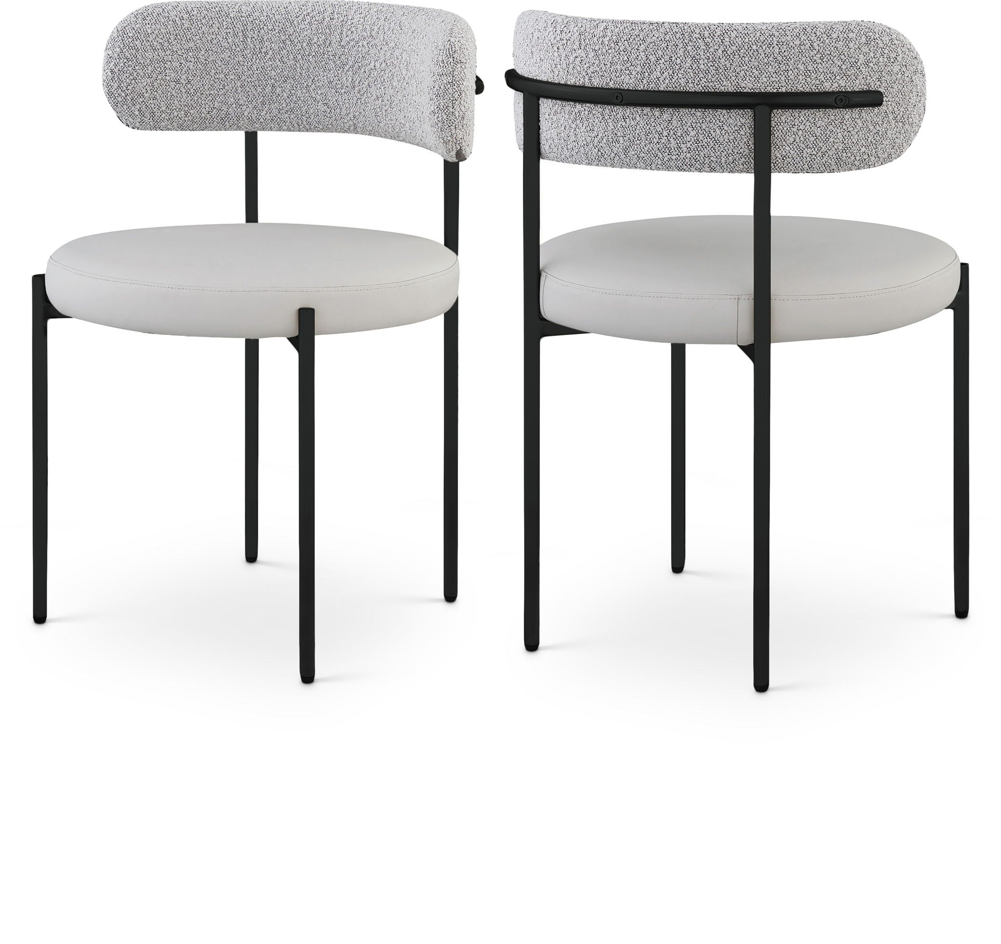 Beacon - Faux Leather Dining Chair With Black Legs (Set of 2)