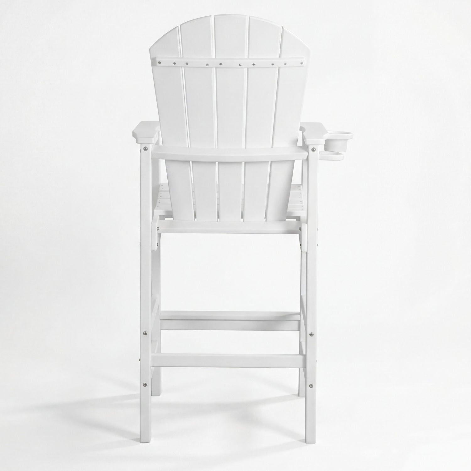 Bar Height Adirondack Chair With Cup Holder And Armrests