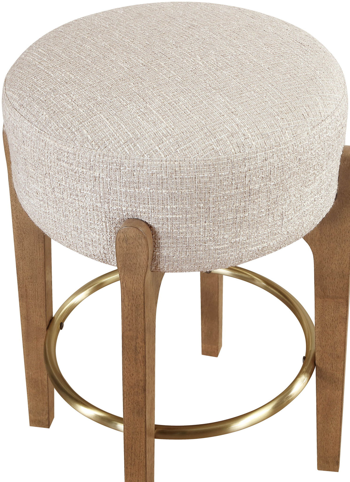 Torino - Backless Counter Stool With Brushed Brown Base (Set of 2)