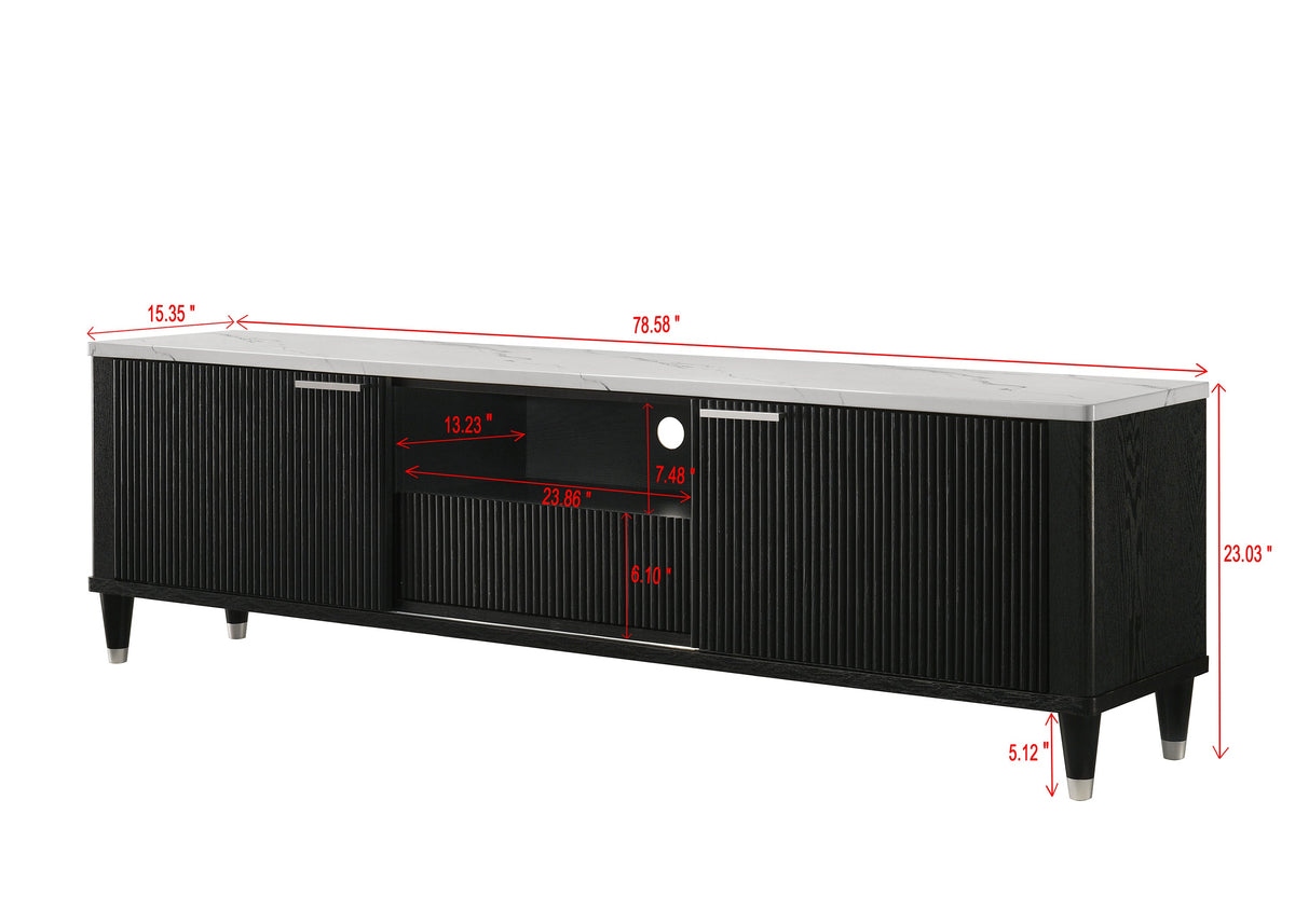 Britany Black TV Stand