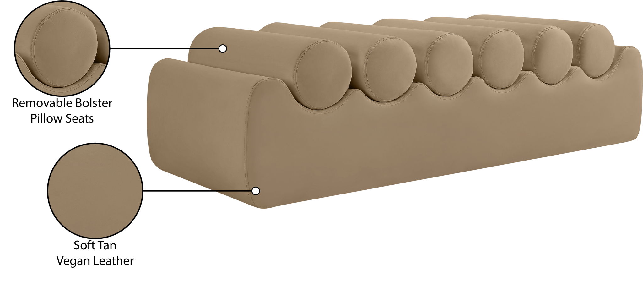 Rumble - Faux Leather Bench