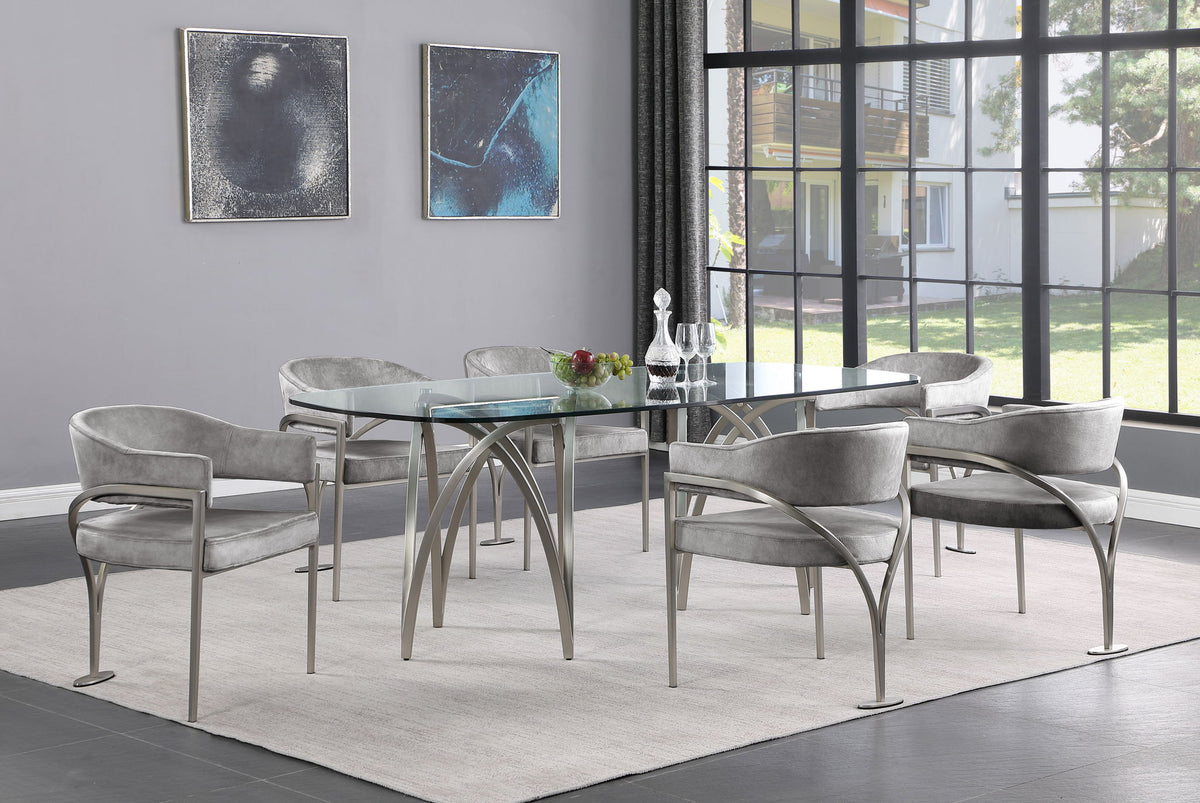 Madelyn - Dining Chair (Set of 2) - Brushed Chrome