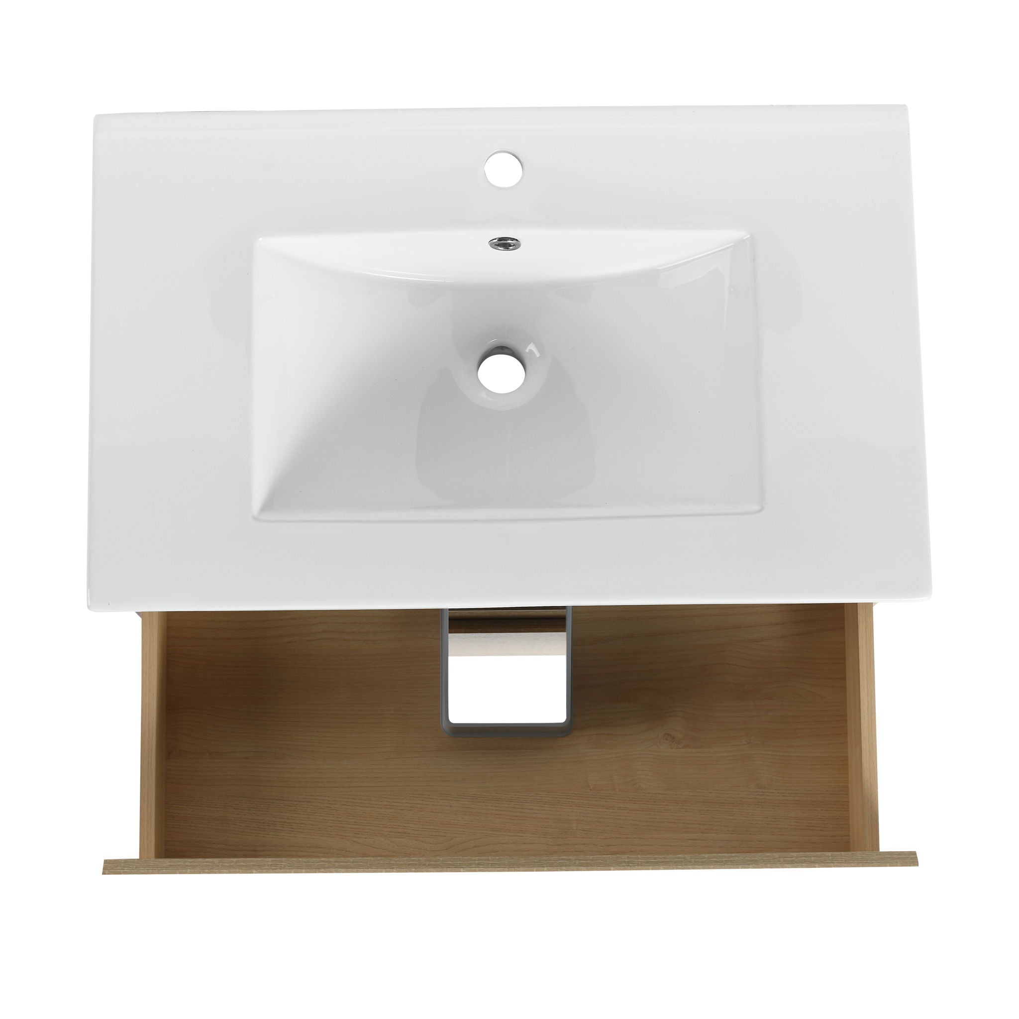 Wall Mounted Bathroom Vanity & Sink, 2 Soft Close Drawers