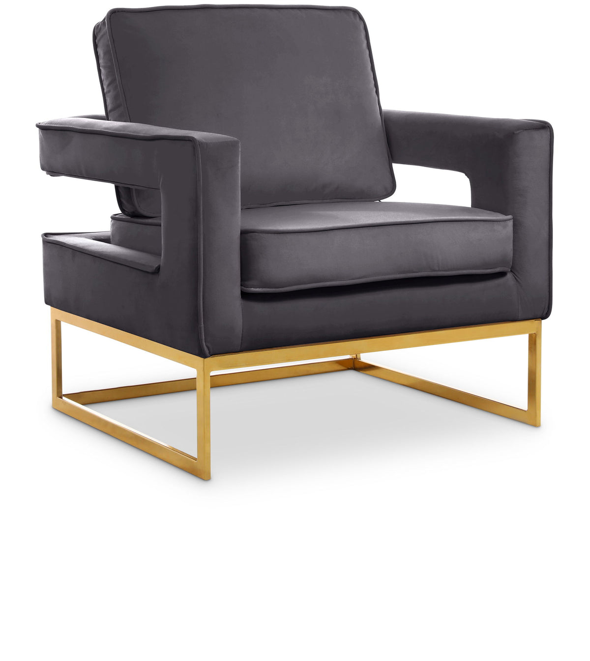 Noah - Accent Chair with Gold Legs