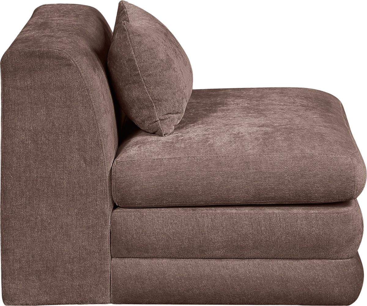 Stellar - Chenille Fabric Upholstered Modular Armless Chair
