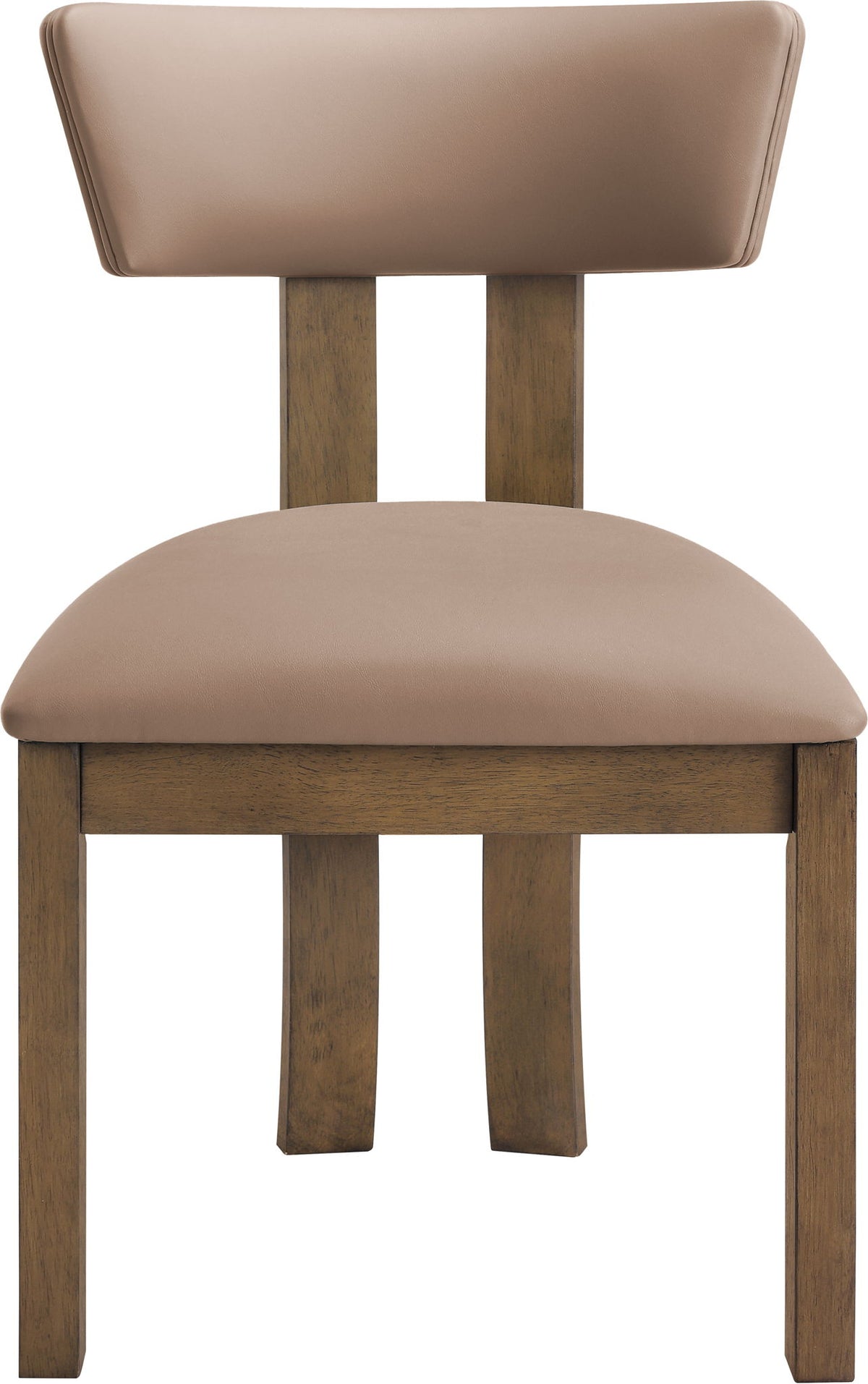 Lavrin - Vegan Leather Upholstered Dining Side Chair (Set of 2) - Walnut Base