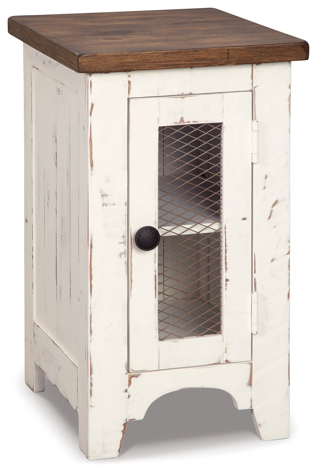 Wystfield - Chair Side End Table - White / Brown