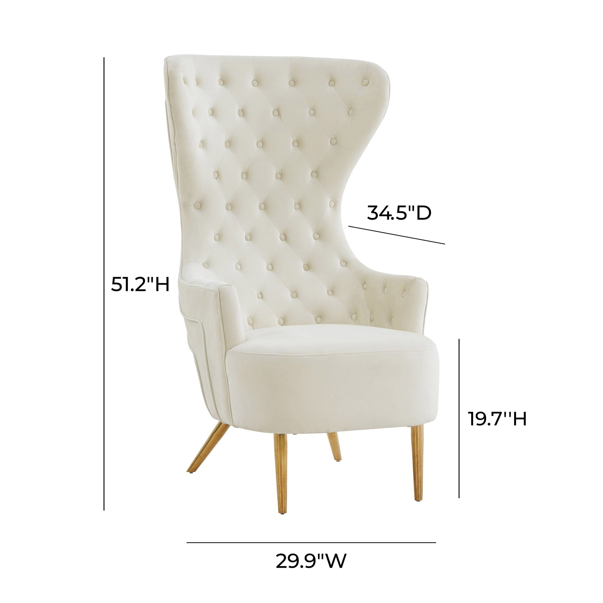 Jezebel - Velvet Wingback Chair