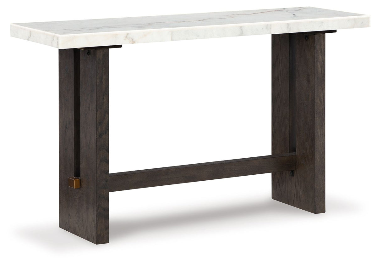 Burkhaus - Sofa Table - White / Dark Brown