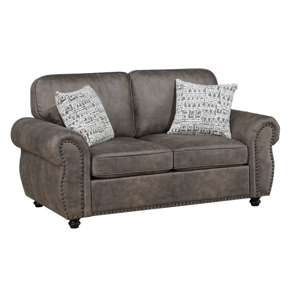 Pinnacle - Loveseat - Dark Brown