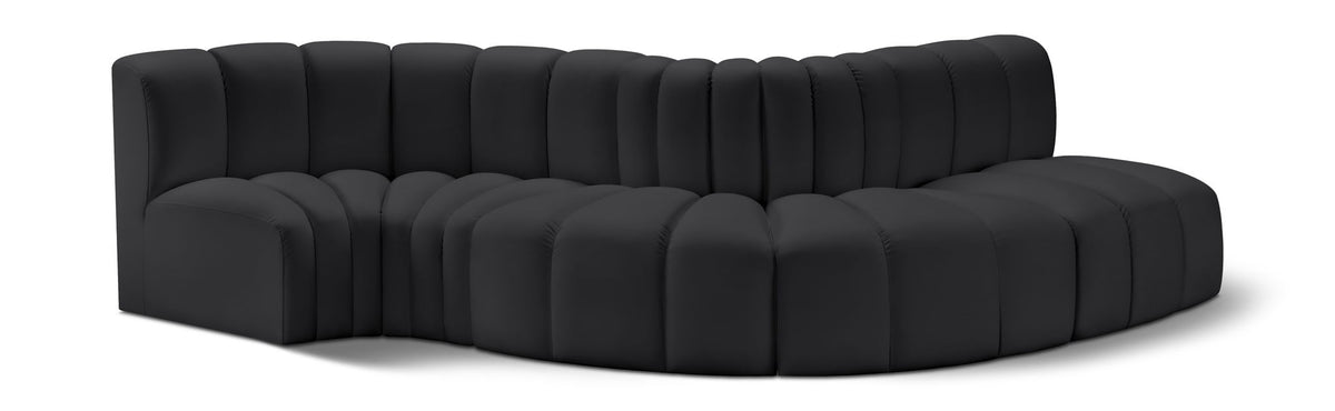 Arc - Faux Leather 5 Piece Modular Sofa