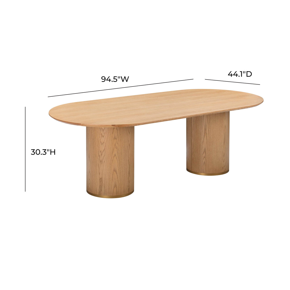 Brandy - Oval Dining Table - Natural