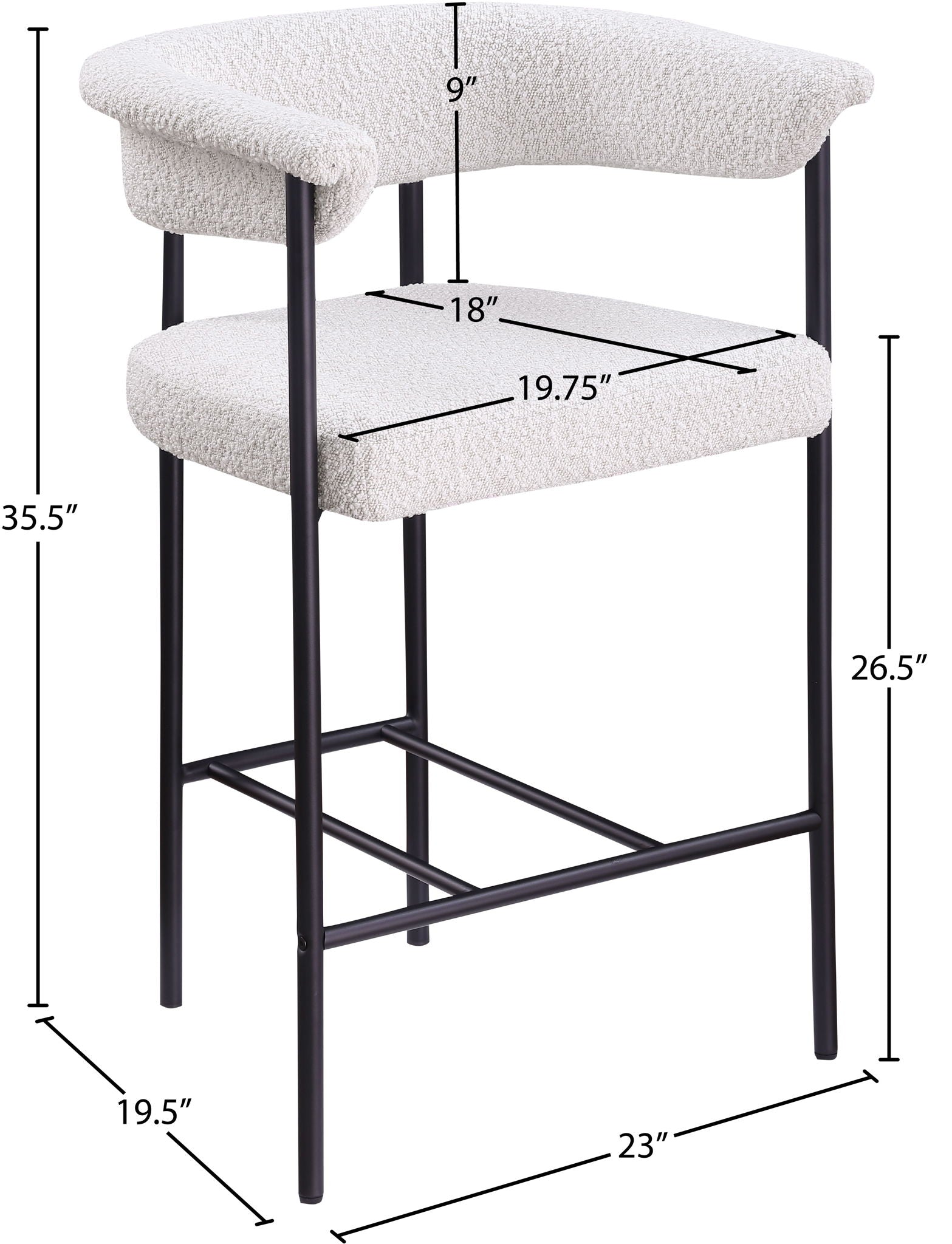 Malin - Boucle Counter Stool (Set of 2)