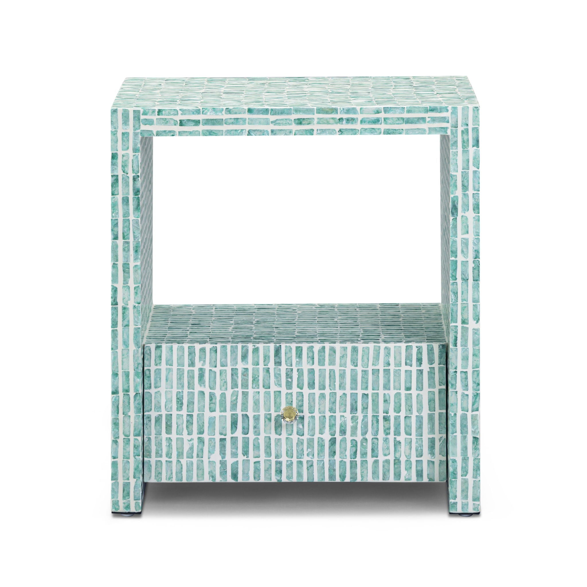Tia - Mother Of Pearl Nightstand - Blue