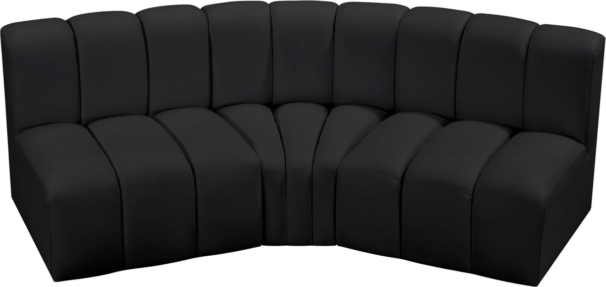 Arc - Faux Leather 3 Piece Modular Corner Sofa