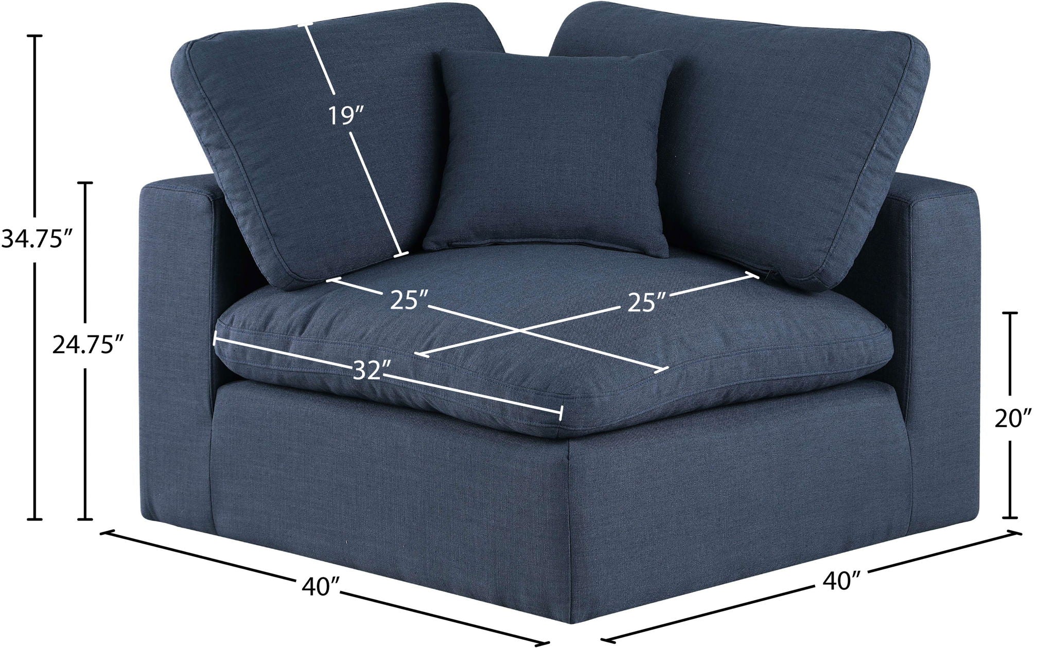 Comfy - Linen Corner Chair