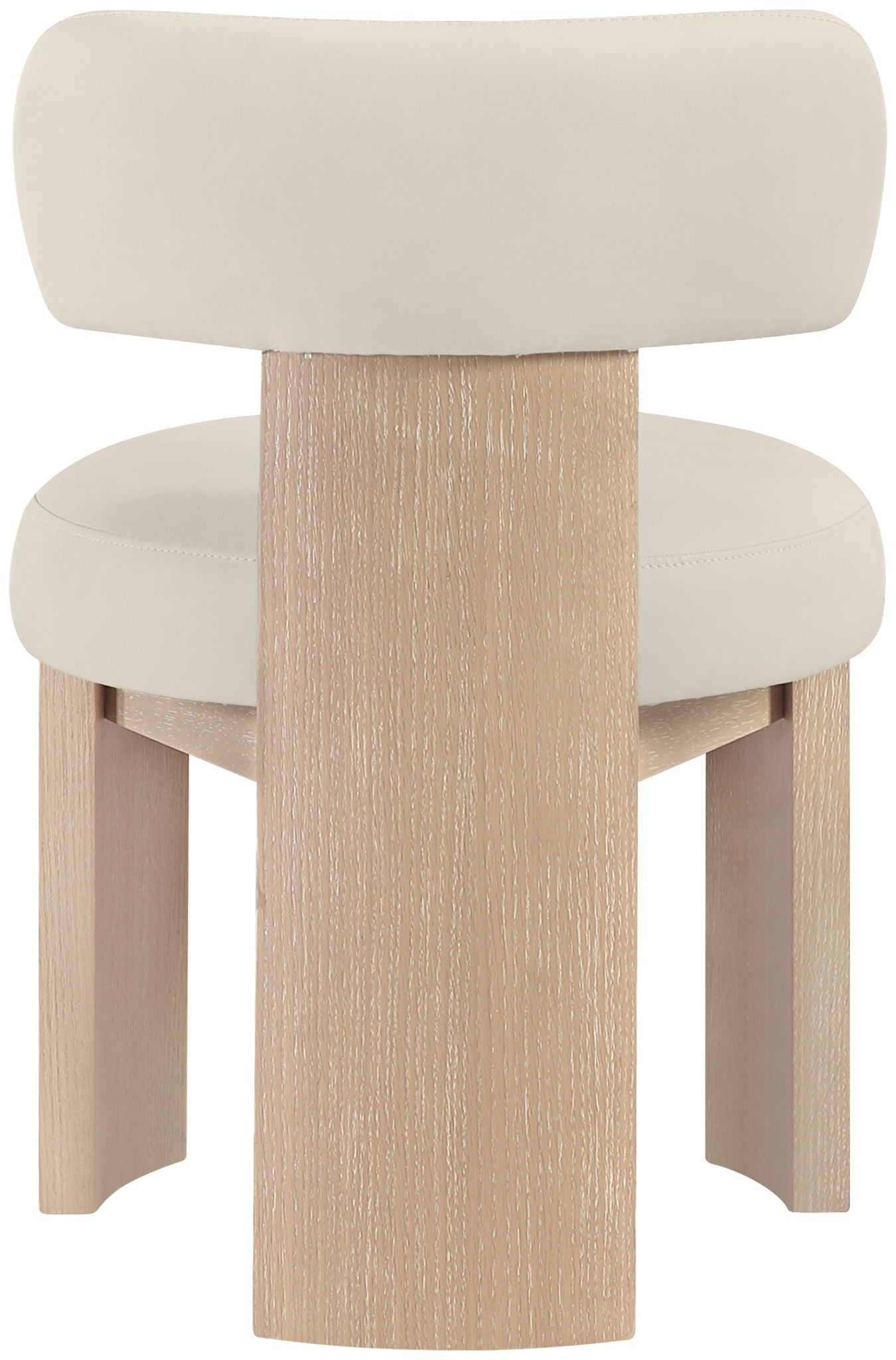 Atelier - Vegan Leather Upholstered Dining Chair (Set of 2) - Taupe / Painted Natural
