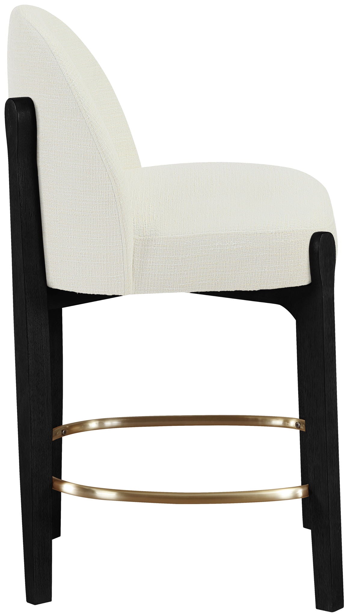 Torino - Counter Stool With Brushed Black Base