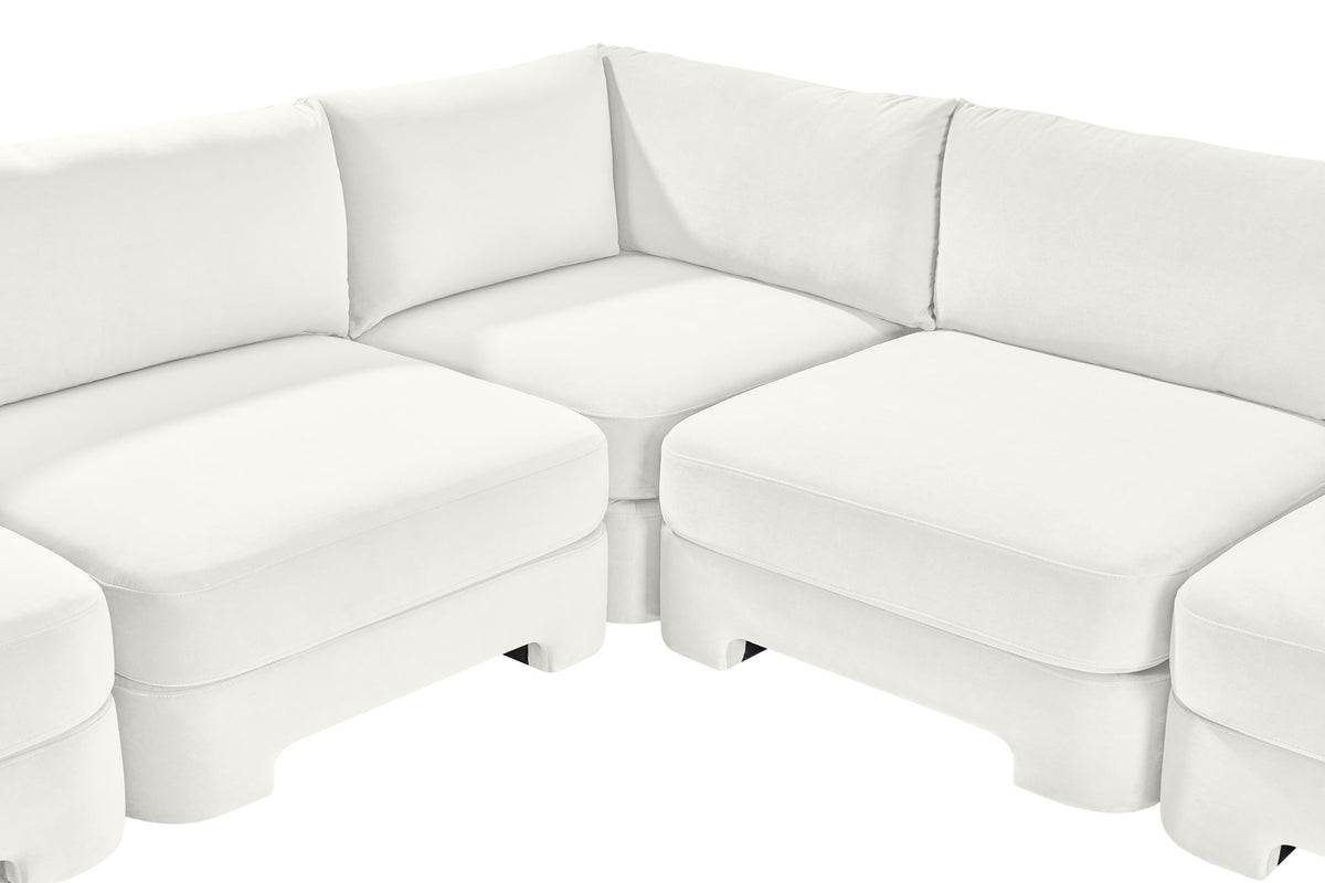 Hammond - Velvet Performance Fabric Upholstered 7 Piece Armless Sectional