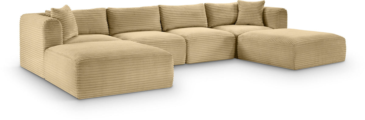 Shaggy - 6 Piece Modular Sectional With 2 Ottomans