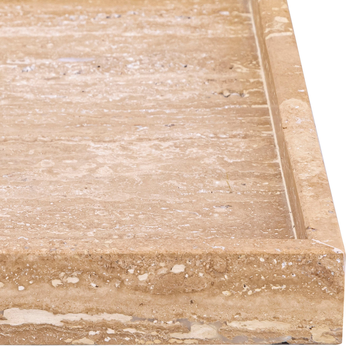 Barletta - Travertine Square Tray - Natural