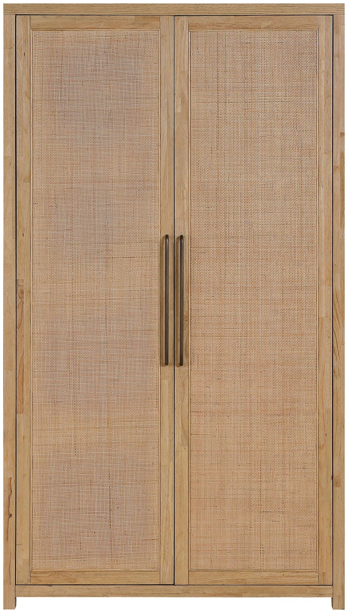 Vana - Solid Wood, Oak Veneer And Stainless Steel Storage Cabinet